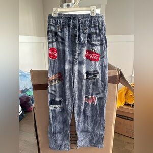 Coca Cola Distressed Blue Jeans Pajamas